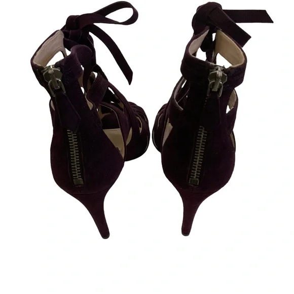 Miu Miu Prune Suede High Heel Tie Pumps sz 8 NWT - Picture 5 of 12